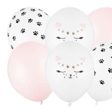 PartyDeco Meow Kitty Katzenballonset PD-SB14P-306-000-6