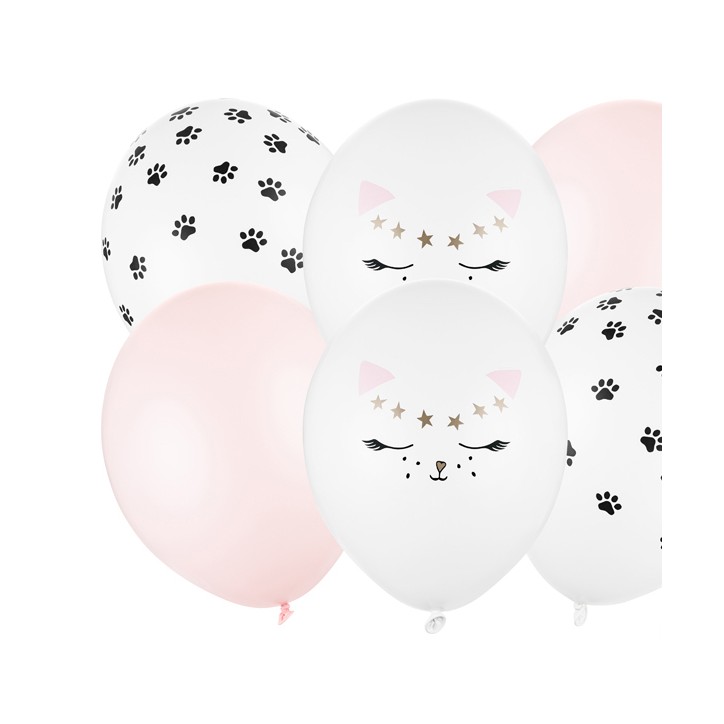 PartyDeco Meow Kitty cat balloons mix PD-SB14P-306-000-6