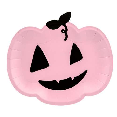 PartyDeco Pumpkin Plates Pink, 6 pcs