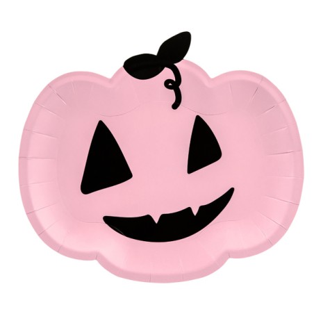 PartyDeco Pumpkin Plates Pink PD-TPP62