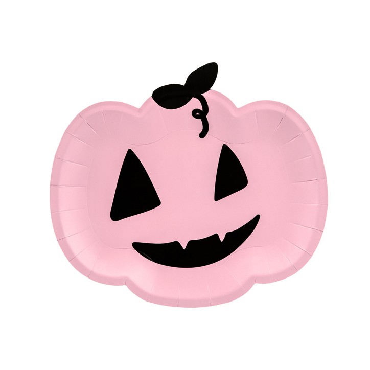 PartyDeco Pumpkin Plates Pink PD-TPP62