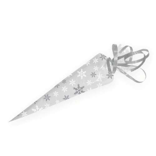 Anniversary House Cello Cone Bags Snowflake, 20 pcs