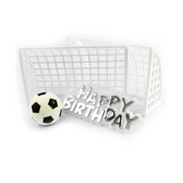 Anniversary House Football Theme Cake Topper with Happy Birthday Motto AH-BU191