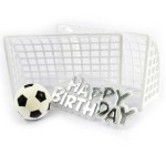 Anniversary House Football Set Cake Topper with Happy Birthday Plate