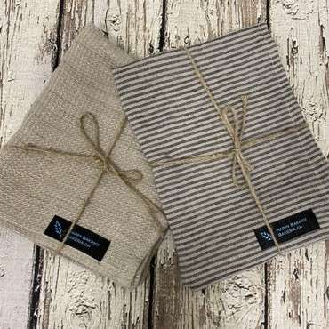 Striped Linen Kitchen Towel made in Europe