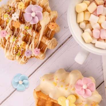 BackDecor Pastel Sugar Flowers 15 pcs