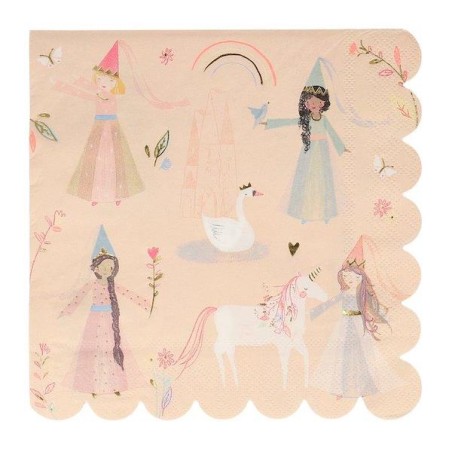 Meri Meri Large Pink Princes Napkins M215254