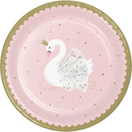 Anniversary House Paper Plates Stylish Swan AH-PC343834