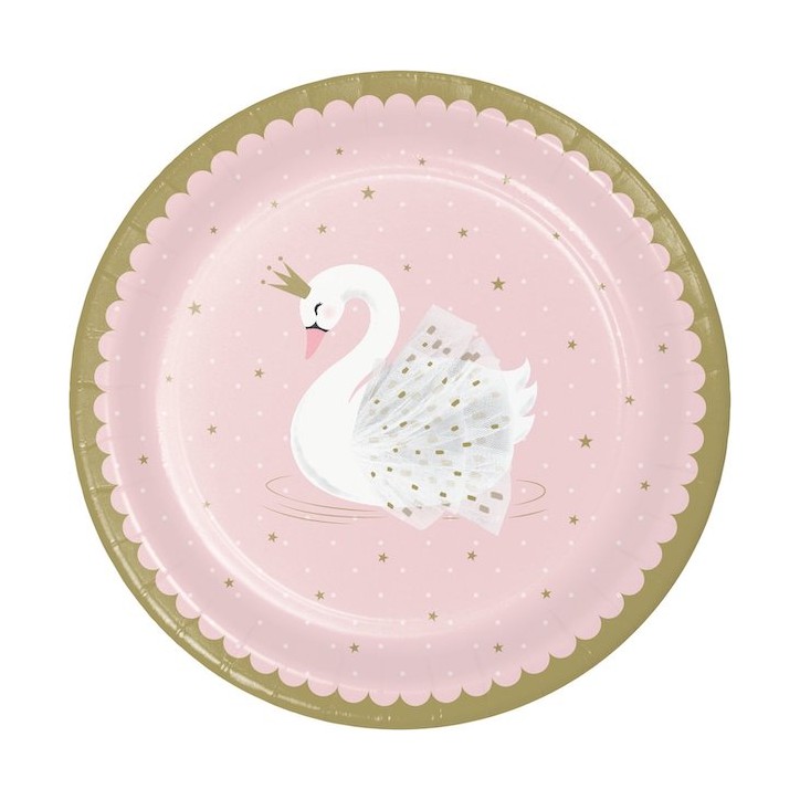 Anniversary House Paper Plates Stylish Swan AH-PC343834