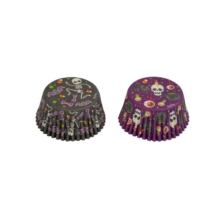 Decora Happy Halloween Cupcake Cases black/purple, 36 pcs