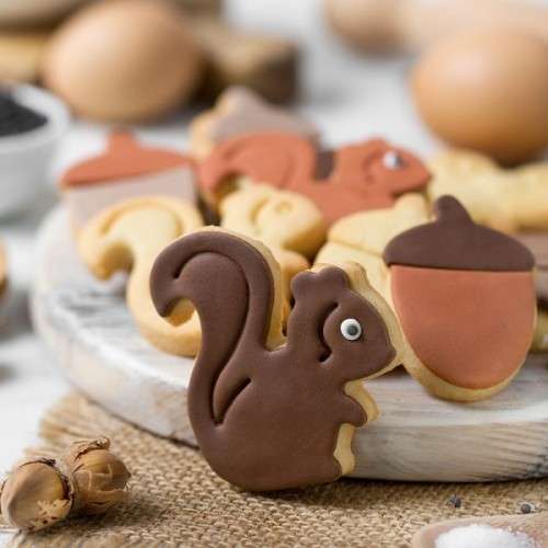 Decora Squirrel & Acorn Cookie Cutter Set, 2 pcs