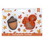 Decora Squirrel & Acorn Cookie Cutter Set, 2 pcs