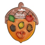 Decora Mini Autumn Cookie Cutters, 6 pcs