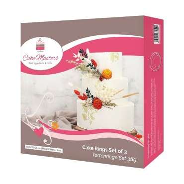 18cm - 24cm - 28cm Tortenring Set - Cake Masters 17255