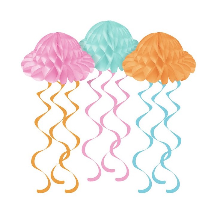 Anniversary House Jellyfish Honeycomb Hanging Cutouts AH-PC345994