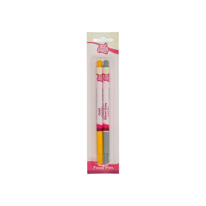 FunCakes Food Pen Gold-Silver Set/2