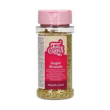 FunCakes Sugar Strands Metallic Gold 80g