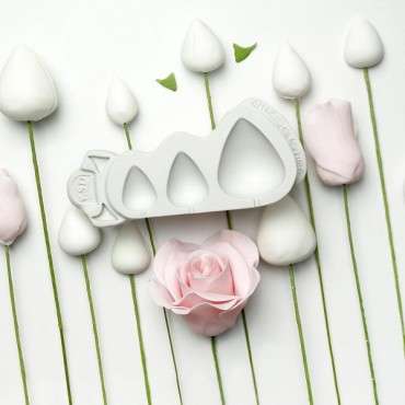 Katy Sue Rose Cones and Thorns Sugarcraft Mould NLC007