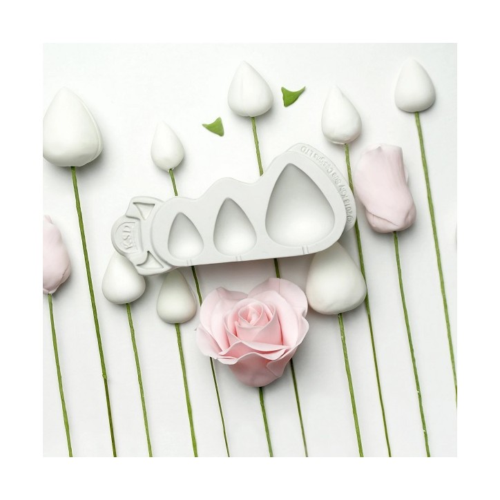 Katy Sue Rose Cones and Thorns Sugarcraft Mould NLC007