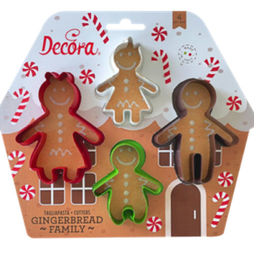 Decora Lebkuchen Familie Ausstecher, 4 Stück