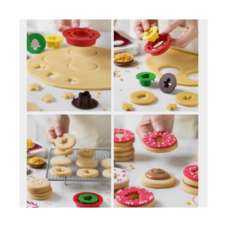 Decora Weihnachtsausstecher Mix & Match für gefüllte Cookies DA-0255044