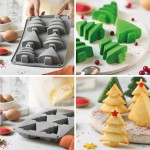 Decora Christmas Tree Silicone Baking Mold, 6 pcs