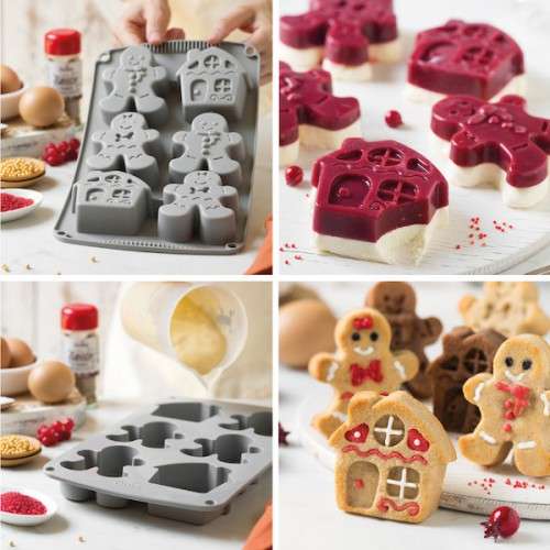 Decora Lebkuchen Silikonbackform, 6 Stk