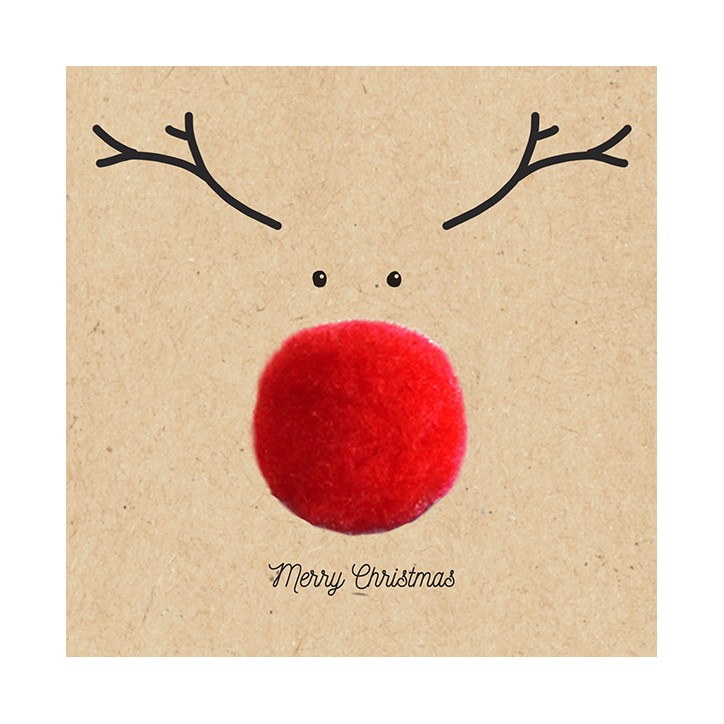 Merry Christmas Napkins Big Red Nose - 100% recycled tissue paper