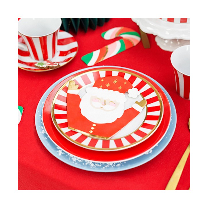 PartyDeco Papierservietten Weihnachten Santa Claus PD-SPK17