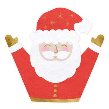 PartyDeco Papierservietten Weihnachten Santa Claus PD-SPK17