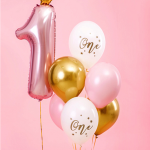 PartyDeco Ballon Set One Pastellrosa, 6 Stk