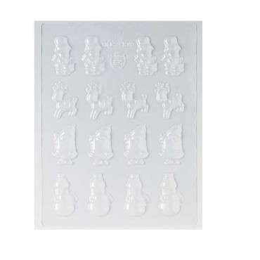 MT-90-4109 Praline Moulds Christmas Boy/Snowman/Santa/Deer