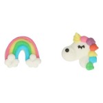 FunCakes Einhorn & Regenbogen Zuckerdekor, 12 Stück