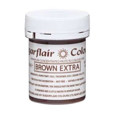 SugarFlair Lebensmittelfarbe Paste Extra Braun CS-C106 - VEGAN