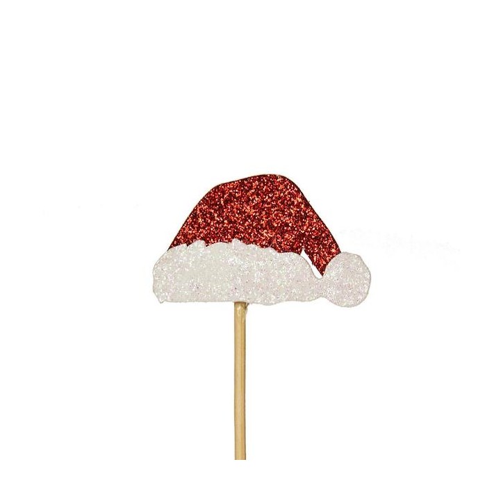 Anniversary House Glitter Santa Hat Cupcake Toppers red-white AH-J078