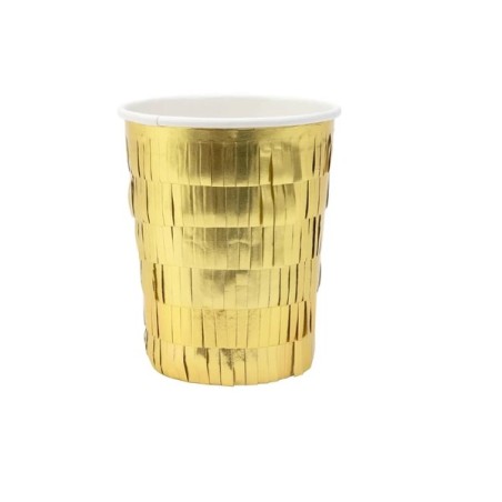 Gold Fringe Party Cups (set of 8) - Meri Meri 197205