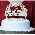 ScrapCooking LED Enchanted Forest Wooden Cake Topper