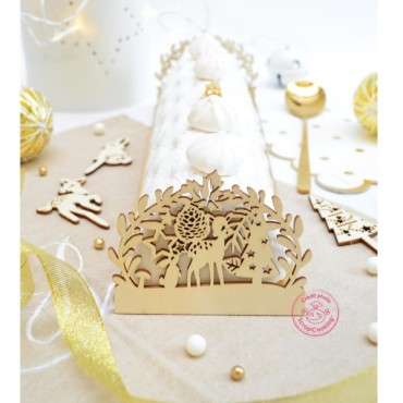 Log Cake Decoration Enchanted Forest - ScrapCooking SC4940