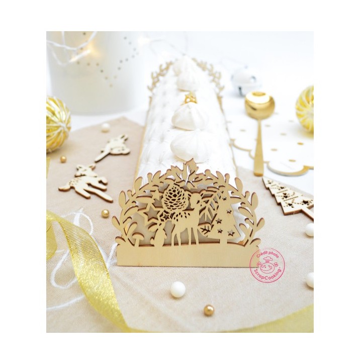 Log Cake Decoration Enchanted Forest - ScrapCooking SC4940