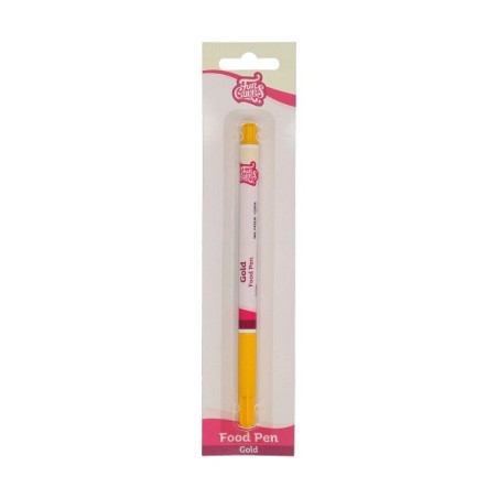 unCakes Edible FunColours Brush Food Pen - Gold - Sugarart Pen Gold