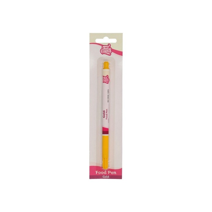 unCakes Edible FunColours Brush Food Pen - Gold - Sugarart Pen Gold