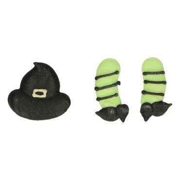 FunCakes Sugar Decoration Witch Hat & Leg Set/18 - GLUTENFREE