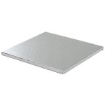 12mm Square Cake Board Silver 25x25cm