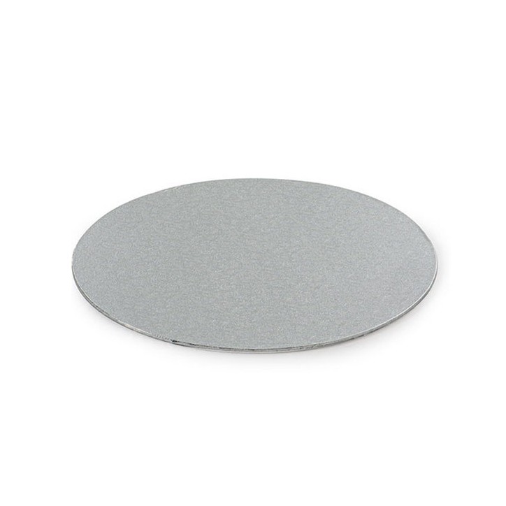 Decora Cake Board Cardboard Silver Round 25cm DA-0931304