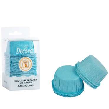 Decora Ruffled Paper Baking cups Light Blue DA-0339816