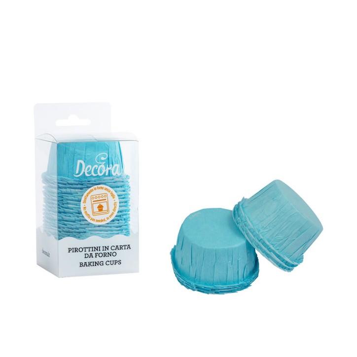 Decora Ruffled Paper Baking cups Light Blue DA-0339816