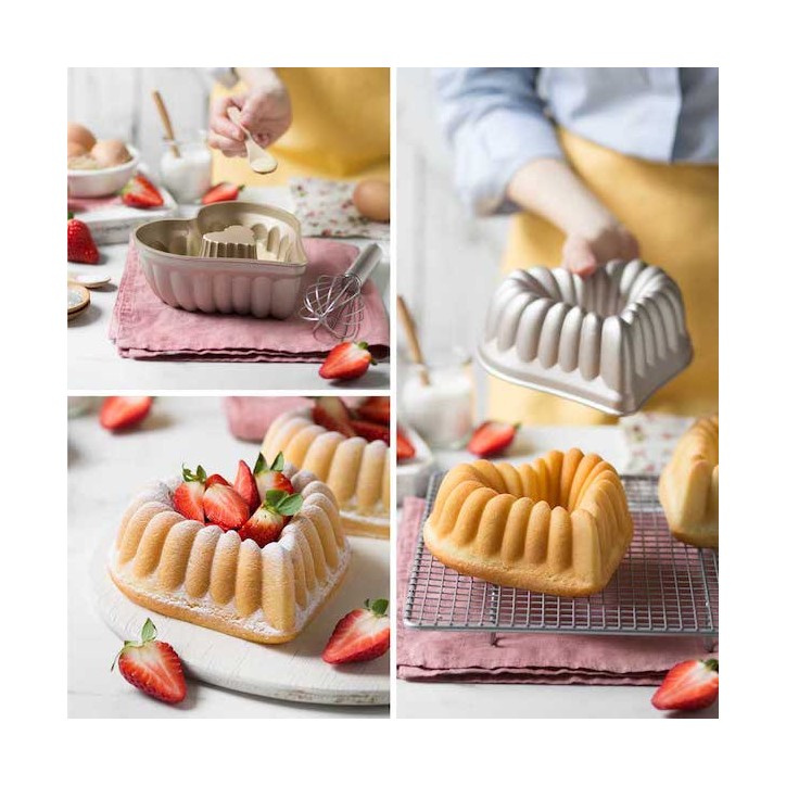 Decora Mini Heart Haped Aluminium Baking Pan Beatrice DA-0080115