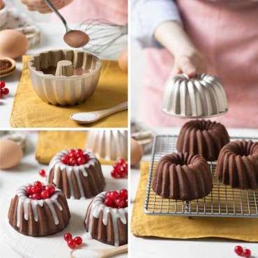 Mini Bundt Cake Mold Carol – Elegant Fluted Design, ø 10 cm