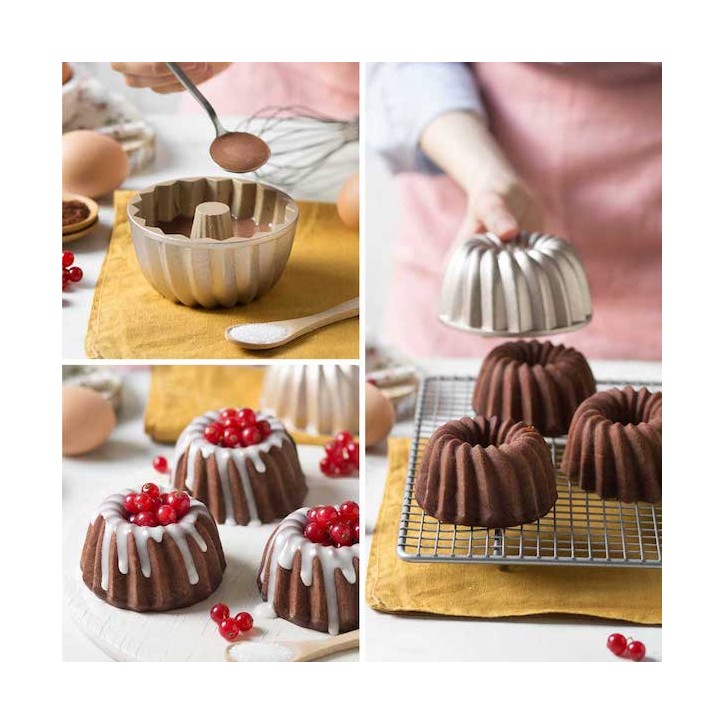 Mini Bundt Cake Mold Carol – Elegant Fluted Design, ø 10 cm