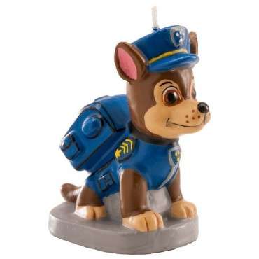 Kerze 3d Paw Patrol Chase 7cm - Paw Patrol Partyzubehör